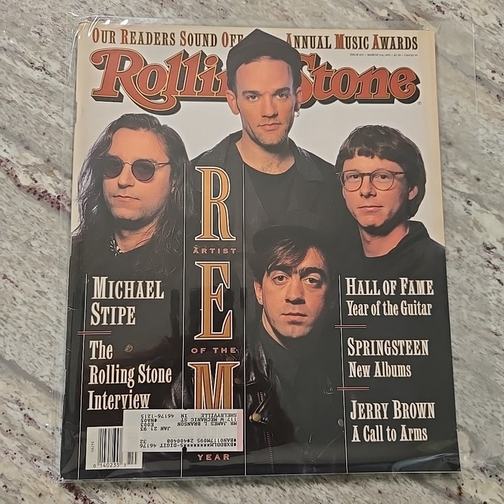Vintage Rolling Stone Magazine March 1992 REM Michael Stipe Issue 625 Rock Music